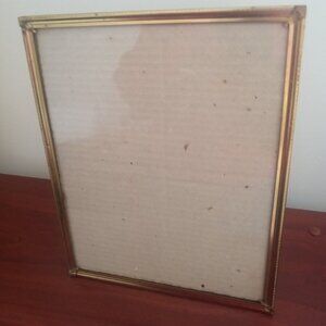 Vintage Brass  8x10 Picture Frame, texture backing